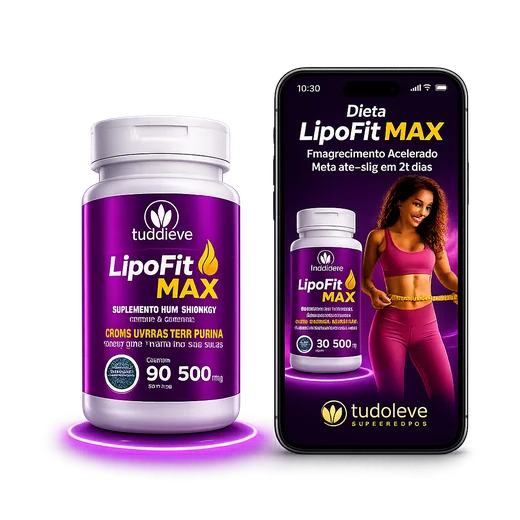 LipoFit MAX — 1 pote com 90 cápsulas + acesso à Dieta LipoFit MAX