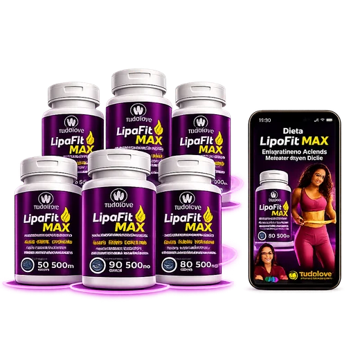 LipoFit MAX — kit 6 potes com 90 cápsulas cada + acesso à Dieta LipoFit MAX